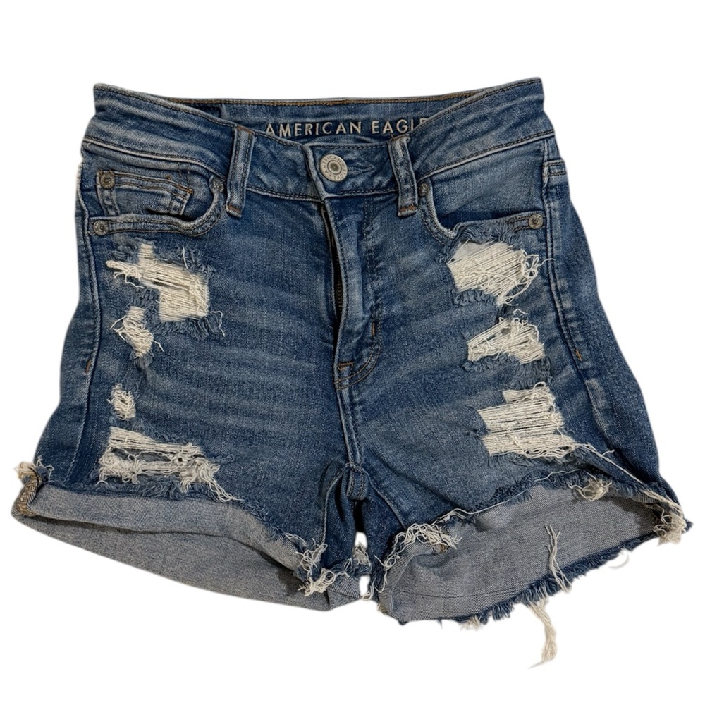 American Eagle Highrise Cuffed shorts. Size 0